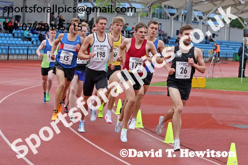 Senior mens 1500 metres, Northern Senior and Under-20s Champs., SportsCity, Manchester. Photo: David T. Hewitson/Sports for All Pics